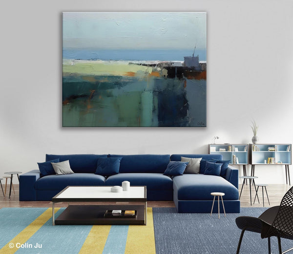 Landscape Acrylic Paintings, Landscape Abstract Paintings, Modern Wall Art for Living Room, Original Abstract Abstract Painting on Canvas-Grace Painting Crafts