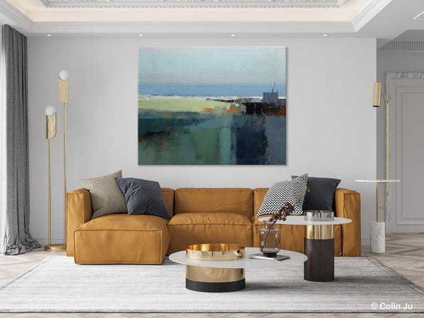 Landscape Acrylic Paintings, Landscape Abstract Paintings, Modern Wall Art for Living Room, Original Abstract Abstract Painting on Canvas-Grace Painting Crafts