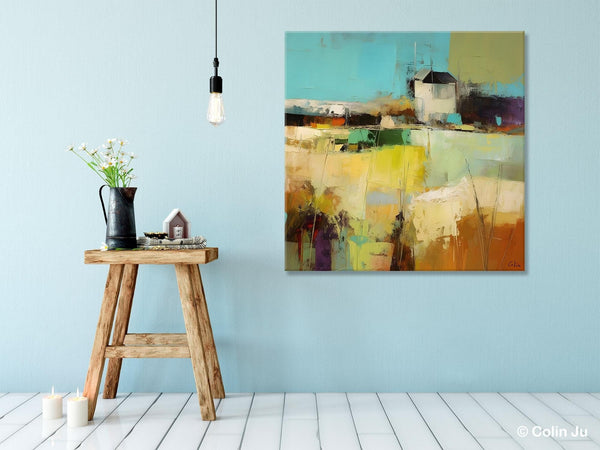 Landscape Canvas Paintings, Landscape Acrylic Art, Original Abstract Art, Hand Painted Canvas Art, Large Landscape Paintings for Living Room-Grace Painting Crafts