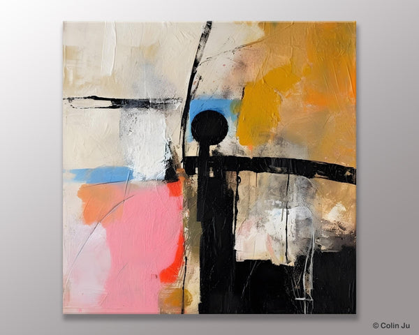 Extra Large Abstract Paintings for Bedroom, Original Modern Acrylic Wall Art, Modern Canvas Art Paintings, Abstract Wall Art for Dining Room-Grace Painting Crafts