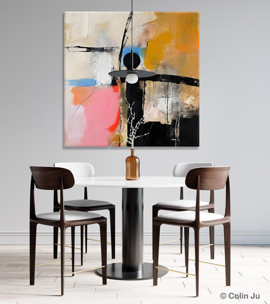Extra Large Abstract Paintings for Bedroom, Original Modern Acrylic Wall Art, Modern Canvas Art Paintings, Abstract Wall Art for Dining Room-Grace Painting Crafts