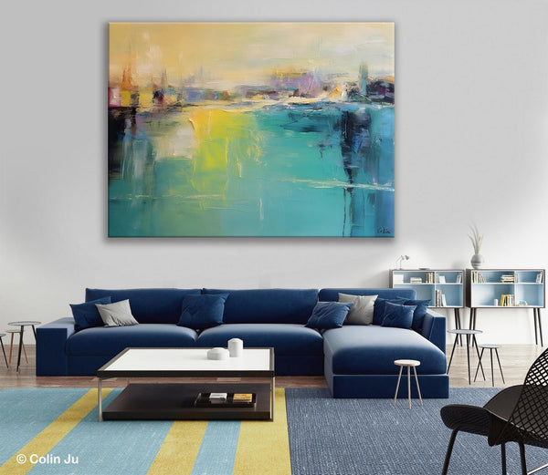 Original Canvas Artwork, Contemporary Acrylic Painting on Canvas, Large Painting for Dining Room, Simple Abstract Art, Wall Art Paintings-Grace Painting Crafts