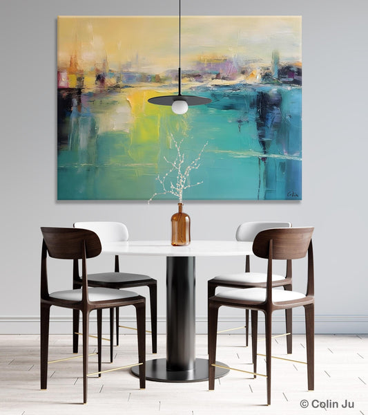 Original Canvas Artwork, Contemporary Acrylic Painting on Canvas, Large Painting for Dining Room, Simple Abstract Art, Wall Art Paintings-Grace Painting Crafts