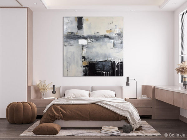 Abstract Canvas Art for Living Room, Original Modern Acrylic Art, Modern Canvas Paintings, Extra Large Abstract Paintings for Dining Room-Grace Painting Crafts
