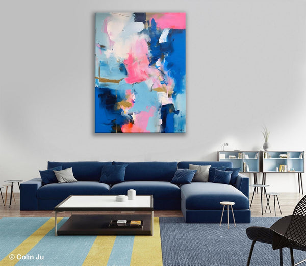 Large Abstract Painting for Bedroom, Oversized Canvas Wall Art Paintings, Original Modern Artwork, Contemporary Acrylic Painting on Canvas-Grace Painting Crafts