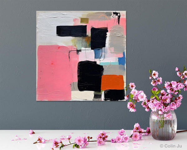 Modern Original Abstract Art, Large Wall Art for Bedroom, Geometric Modern Acrylic Art, Canvas Paintings for Sale, Contemporary Canvas Art-Grace Painting Crafts