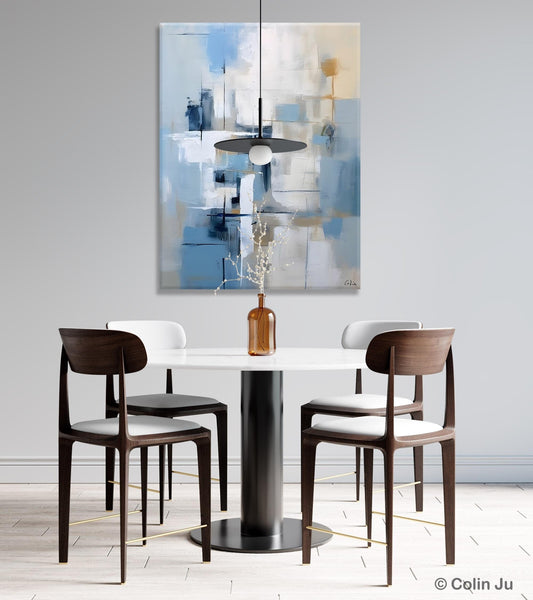 Hand Painted Acrylic Painting on Canvas, Large Modern Canvas Art, Original Abstract Art Paintings, Large Wall Art Painting for Dining Room-Grace Painting Crafts