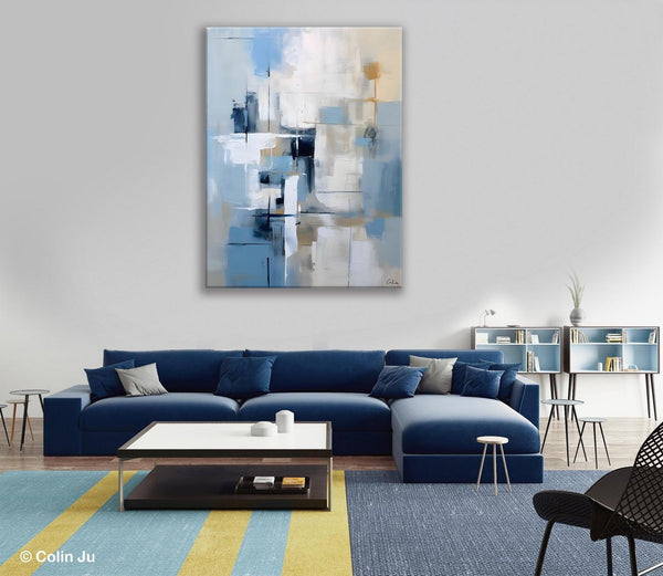 Hand Painted Acrylic Painting on Canvas, Large Modern Canvas Art, Original Abstract Art Paintings, Large Wall Art Painting for Dining Room-Grace Painting Crafts