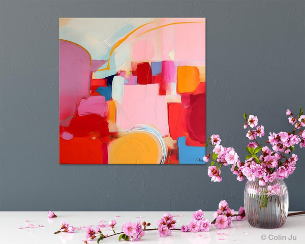 Large Abstract Art for Bedroom, Original Abstract Wall Art, Modern Canvas Paintings, Simple Modern Acrylic Artwork, Contemporary Canvas Art-Grace Painting Crafts