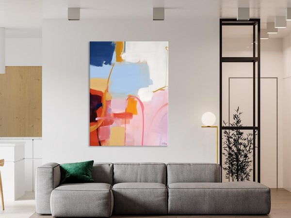 Contemporary Acrylic Painting on Canvas, Large Wall Art Painting for Bedroom, Original Canvas Art, Oversized Modern Abstract Wall Paintings-Grace Painting Crafts
