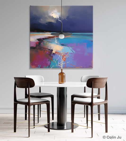 Landscape Canvas Paintings, Hand Painted Canvas Art, Landscape Acrylic Art, Original Abstract Art, Large Landscape Paintings for Living Room-Grace Painting Crafts