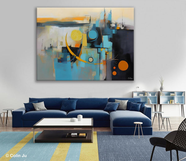 Extra Large Canvas Painting for Living Room, Original Acrylic Wall Art, Oversized Contemporary Acrylic Paintings, Abstract Canvas Paintings-Grace Painting Crafts