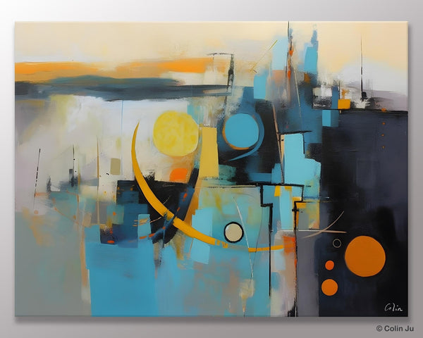 Extra Large Canvas Painting for Living Room, Original Acrylic Wall Art, Oversized Contemporary Acrylic Paintings, Abstract Canvas Paintings-Grace Painting Crafts