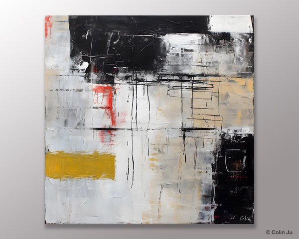 Large Abstract Art for Bedroom, Original Abstract Wall Art, Simple Modern Acrylic Artwork, Modern Canvas Paintings, Contemporary Canvas Art-Grace Painting Crafts