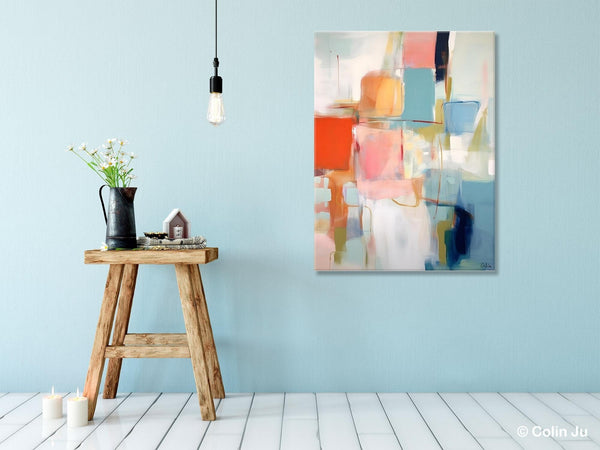 Hand Painted Canvas Art, Original Artowrk, Abstract Wall Paintings, Extra Large Paintings for Dining Room, Contemporary Wall Art Paintings-Grace Painting Crafts