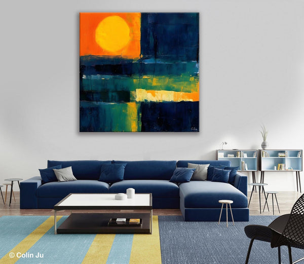 Large Abstract Painting for Dining Room, Modern Acrylic Artwork, Simple Canvas Paintings, Contemporary Canvas Art, Original Modern Wall Art-Grace Painting Crafts