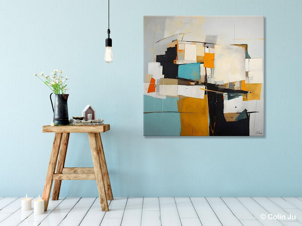 Geometric Original Canvas Wall Art, Contemporary Acrylic Artwork, Hand Painted Canvas Art, Modern Abstract Artwork, Large Abstract Paintings-Grace Painting Crafts