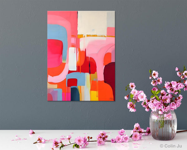 Contemporary Acrylic Painting on Canvas, Simple Abstract Art, Large Painting for Dining Room, Original Canvas Artwork, Wall Art Paintings-Grace Painting Crafts