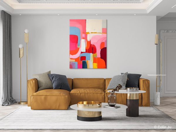 Contemporary Acrylic Painting on Canvas, Simple Abstract Art, Large Painting for Dining Room, Original Canvas Artwork, Wall Art Paintings-Grace Painting Crafts