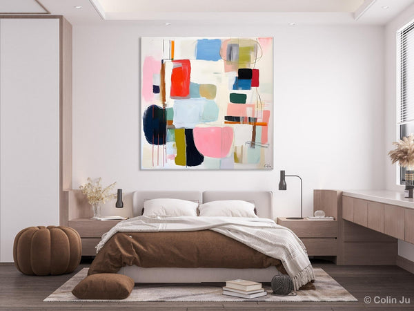 Modern Canvas Paintings, Large Abstract Painting for Bedroom, Original Abstract Wall Art, Modern Acrylic Artwork, Contemporary Canvas Art-Grace Painting Crafts