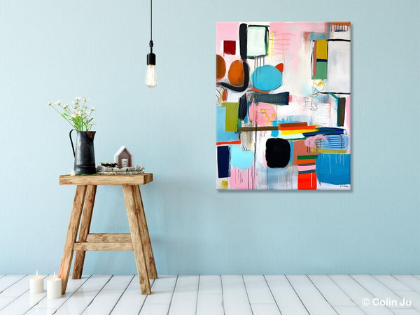 Original Acrylic Wall Art, Oversized Contemporary Acrylic Paintings, Abstract Canvas Paintings, Extra Large Canvas Painting for Living Room-Grace Painting Crafts