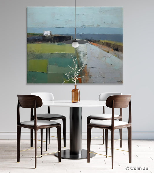 Heavy Texture Canvas Art, Abstract Landscape Paintings, Extra Large Canvas Painting for Living Room, Large Original Abstract Wall Art-Grace Painting Crafts