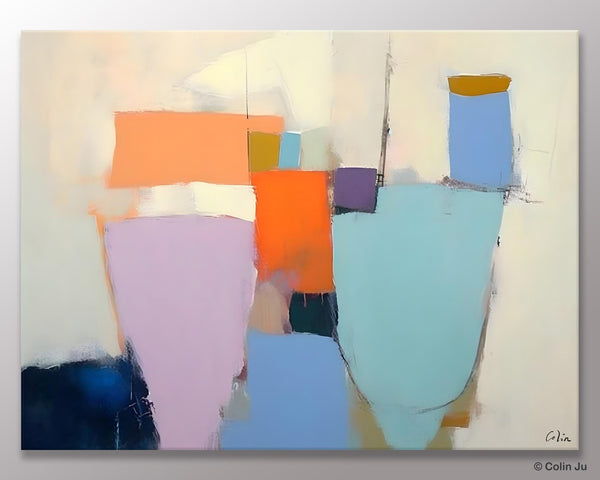 Simple Wall Painting Ideas for Living Room, Extra Large Painting on Canvas, Contemporary Acrylic Art, Original Abstract Wall Art Paintings-Grace Painting Crafts