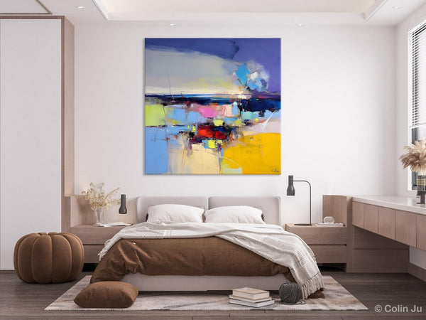 Landscape Abstract Paintings, Original Canvas Wall Art Paintings, Modern Canvas Painting for Dining Room, Acrylic Painting on Canvas-Grace Painting Crafts