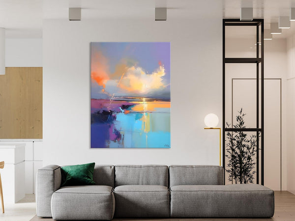Original Landscape Paintings, Modern Paintings, Large Contemporary Wall Art, Acrylic Painting on Canvas, Extra Large Paintings for Bedroom-Grace Painting Crafts