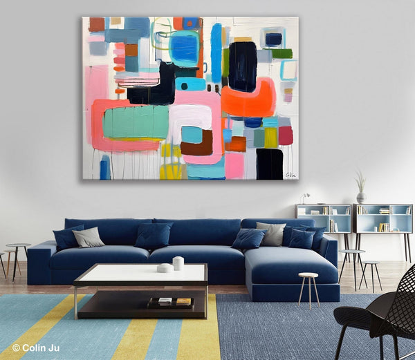 Contemporary Acrylic Paintings, Modern Wall Art Ideas for Living Room, Extra Large Canvas Paintings, Original Abstract Painting, Impasto Art-Grace Painting Crafts