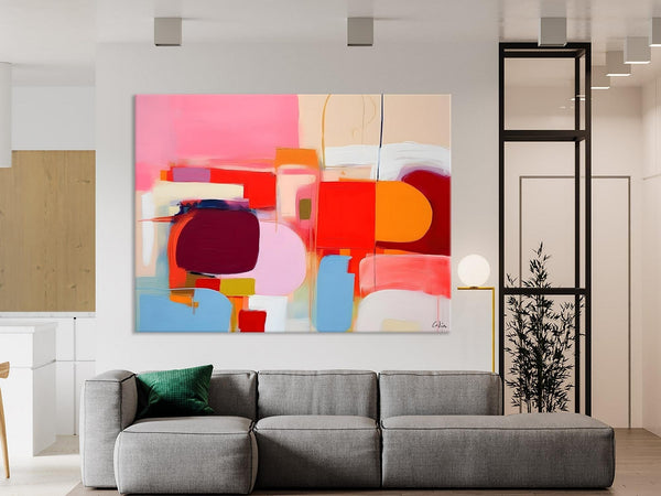 Extra Large Canvas Paintings, Original Abstract Art, Modern Wall Art Ideas for Dining Room, Impasto Painting, Contemporary Acrylic Paintings-Grace Painting Crafts