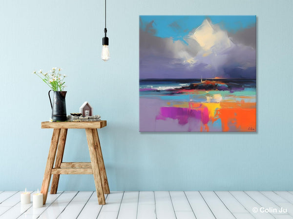 Landscape Canvas Paintings, Modern Canvas Wall Art Paintings, Original Canvas Painting for Living Room, Acrylic Painting on Canvas-Grace Painting Crafts