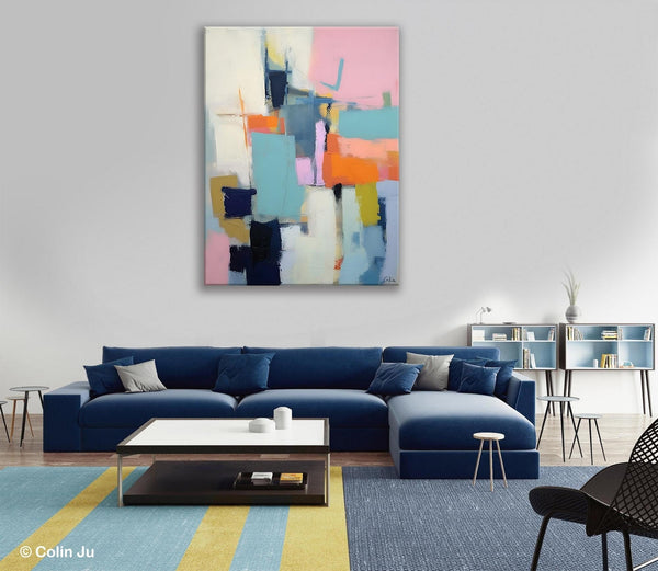 Contemporary Wall Art Paintings, Acrylic Painting on Canvas, Abstract Paintings for Bedroom, Extra Large Original Art, Buy Wall Art Online-Grace Painting Crafts