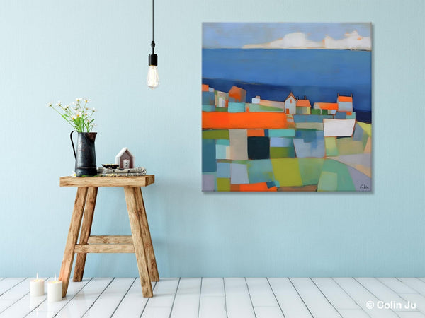 Landscape Canvas Paintings, Original Abstract Wall Art Paintings, Modern Wall Art Painting for Living Room, Acrylic Painting on Canvas-Grace Painting Crafts