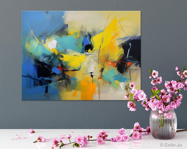 Hand Painted Canvas Art, Contemporary Acrylic Art, Oversized Canvas Paintings, Original Abstract Art, Huge Wall Art Ideas for Living Room-Grace Painting Crafts