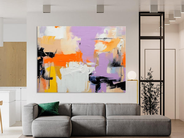 Modern Acrylic Painting on Canvas, Contemporary Wall Art Paintings, Extra Large Original Art for Dining Room, Hand Painted Canvas Artwork-Grace Painting Crafts