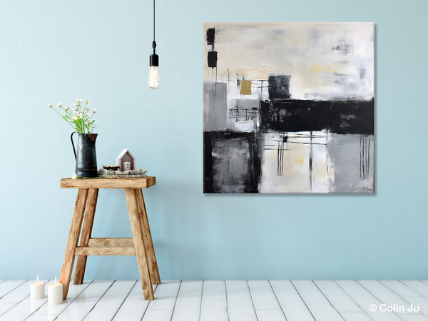 Contemporary Canvas Art for Bedroom, Modern Acrylic Artwork, Original Modern Paintings, Heavy Texture Canvas Art, Large Abstract Paintings-Grace Painting Crafts