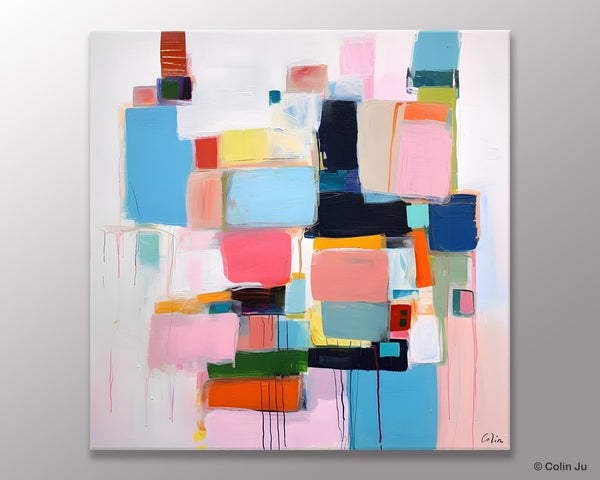 Modern Canvas Paintings, Large Abstract Art for Bedroom, Original Abstract Wall Art, Simple Modern Acrylic Artwork, Contemporary Canvas Art-Grace Painting Crafts