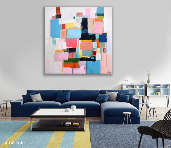 Modern Canvas Paintings, Large Abstract Art for Bedroom, Original Abstract Wall Art, Simple Modern Acrylic Artwork, Contemporary Canvas Art-Grace Painting Crafts