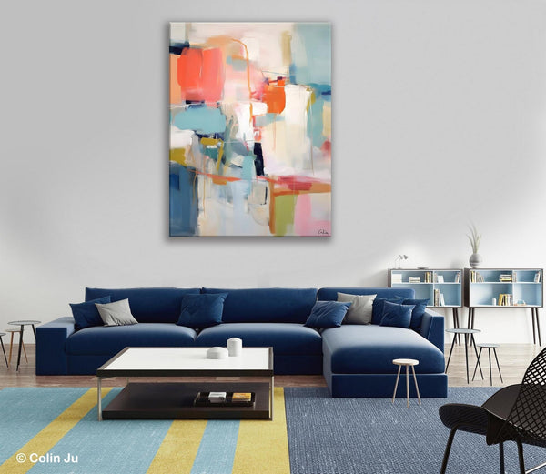 Large Wall Art Painting for Bedroom, Original Canvas Art, Contemporary Acrylic Painting on Canvas, Oversized Modern Abstract Wall Paintings-Grace Painting Crafts