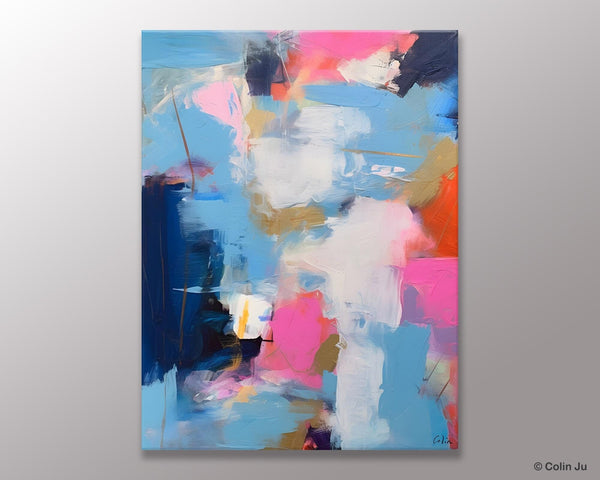 Oversized Modern Abstract Wall Paintings, Original Canvas Art, Contemporary Acrylic Painting on Canvas, Large Wall Art Painting for Bedroom-Grace Painting Crafts