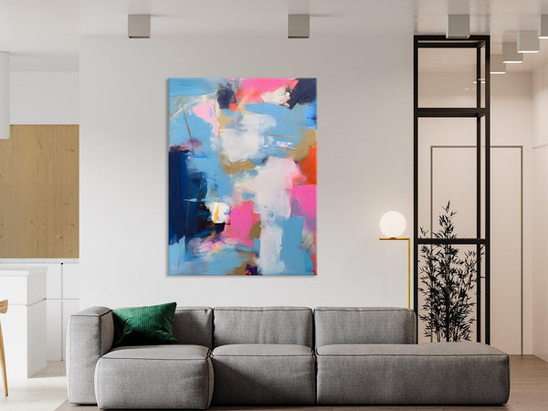 Oversized Modern Abstract Wall Paintings, Original Canvas Art, Contemporary Acrylic Painting on Canvas, Large Wall Art Painting for Bedroom-Grace Painting Crafts