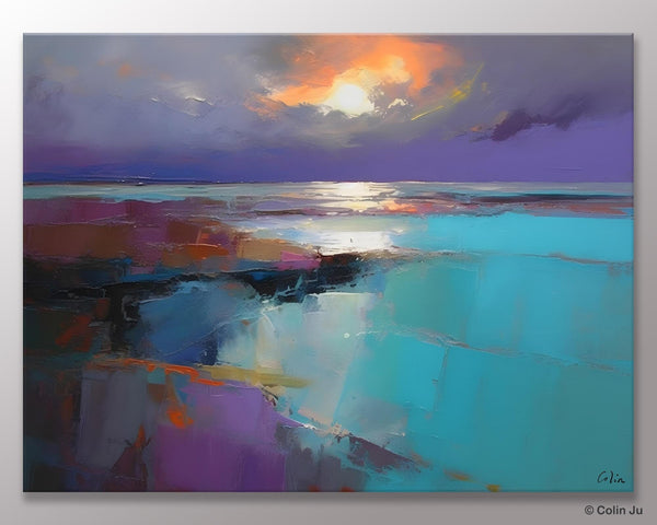 Original Landscape Abstract Painting, Landscape Canvas Paintings for Dining Room, Extra Large Modern Wall Art, Acrylic Painting on Canvas-Grace Painting Crafts