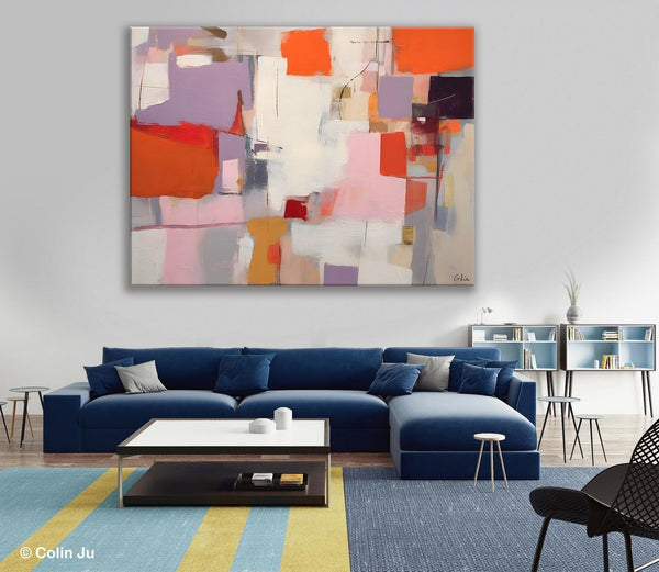 Acrylic Paintings on Canvas, Large Original Abstract Art, Contemporary Acrylic Painting on Canvas, Oversized Modern Abstract Wall Paintings-Grace Painting Crafts
