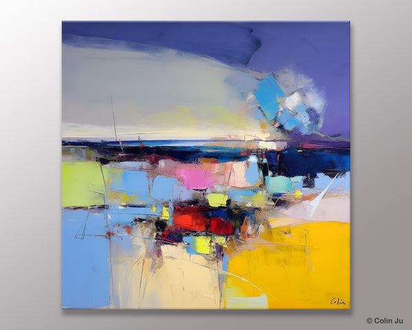 Modern Canvas Art Paintings, Palette Knife Abstract Painting, Original Modern Acrylic Artwork, Large Abstract Paintings for Dining Room-Grace Painting Crafts