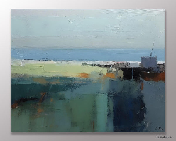 Landscape Acrylic Paintings, Landscape Abstract Paintings, Modern Wall Art for Living Room, Original Abstract Abstract Painting on Canvas-Grace Painting Crafts