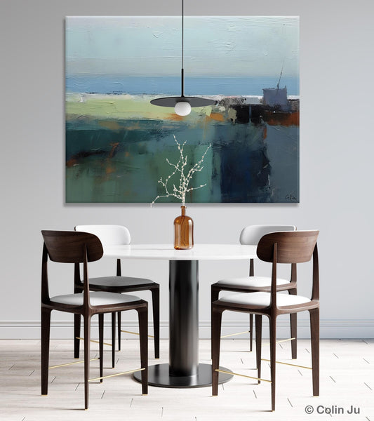 Landscape Acrylic Paintings, Landscape Abstract Paintings, Modern Wall Art for Living Room, Original Abstract Abstract Painting on Canvas-Grace Painting Crafts