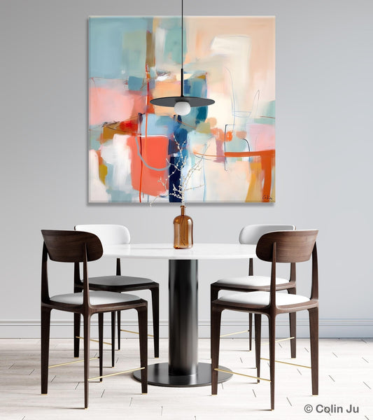 Canvas Paintings, Large Abstract Art for Bedroom, Simple Modern Acrylic Artwork, Modern Original Abstract Wall Art, Contemporary Canvas Art-Grace Painting Crafts