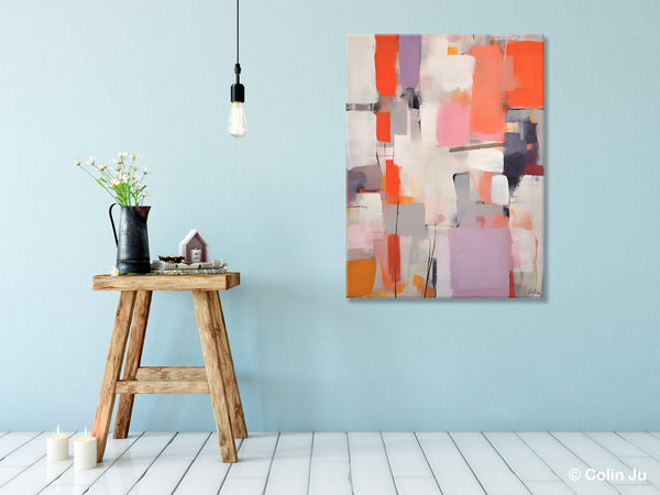 Large Painting for Dining Room, Original Canvas Artwork, Contemporary Acrylic Painting on Canvas, Simple Abstract Art, Wall Art Paintings-Grace Painting Crafts