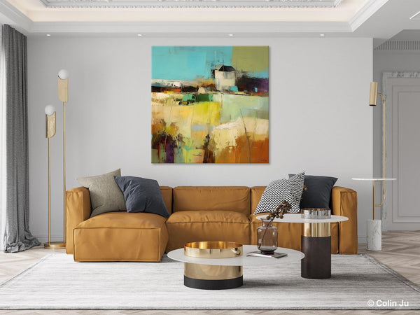 Landscape Canvas Paintings, Landscape Acrylic Art, Original Abstract Art, Hand Painted Canvas Art, Large Landscape Paintings for Living Room-Grace Painting Crafts